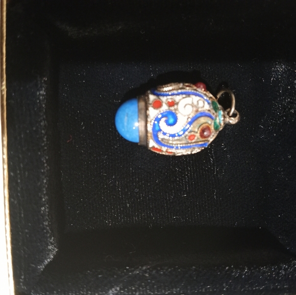 Vintage Faberge Egg Pendant - Picture 2 of 5